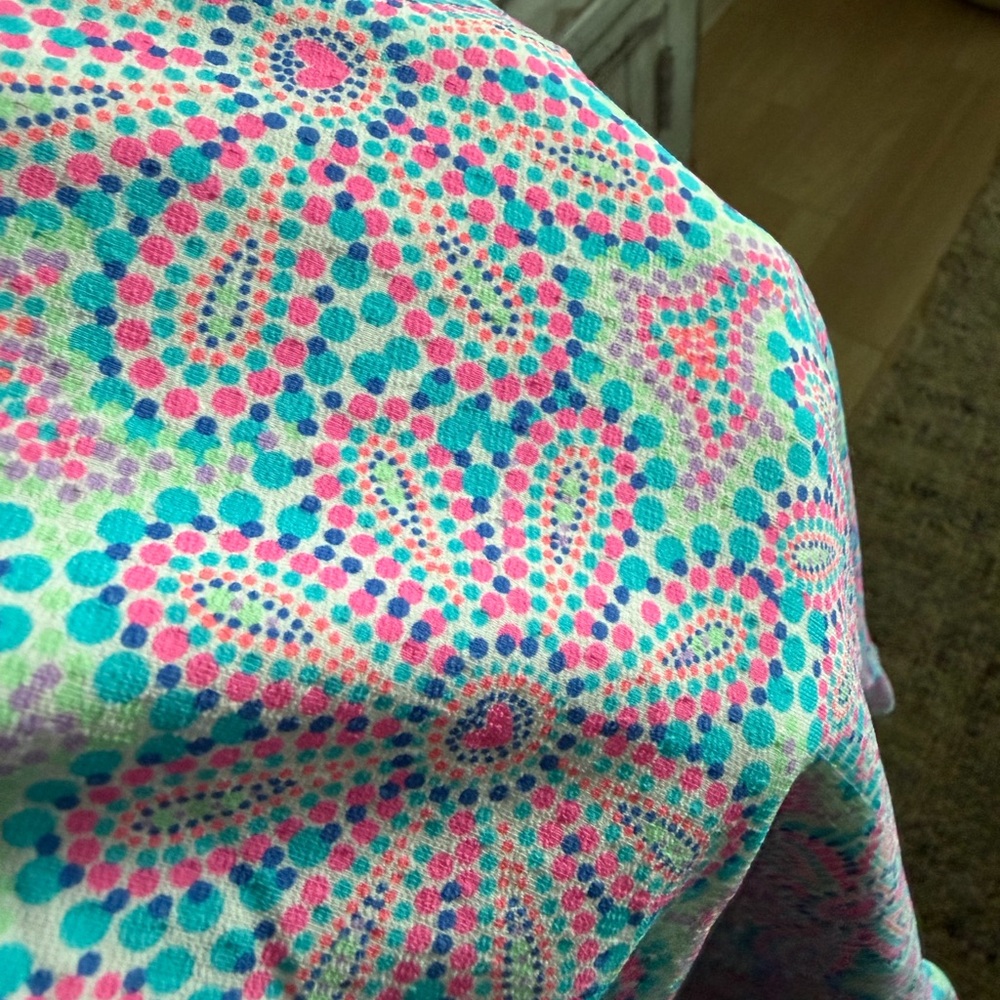 BeachTime Floral V-Neck Ruffle Hem Top - Picture 3 of 4